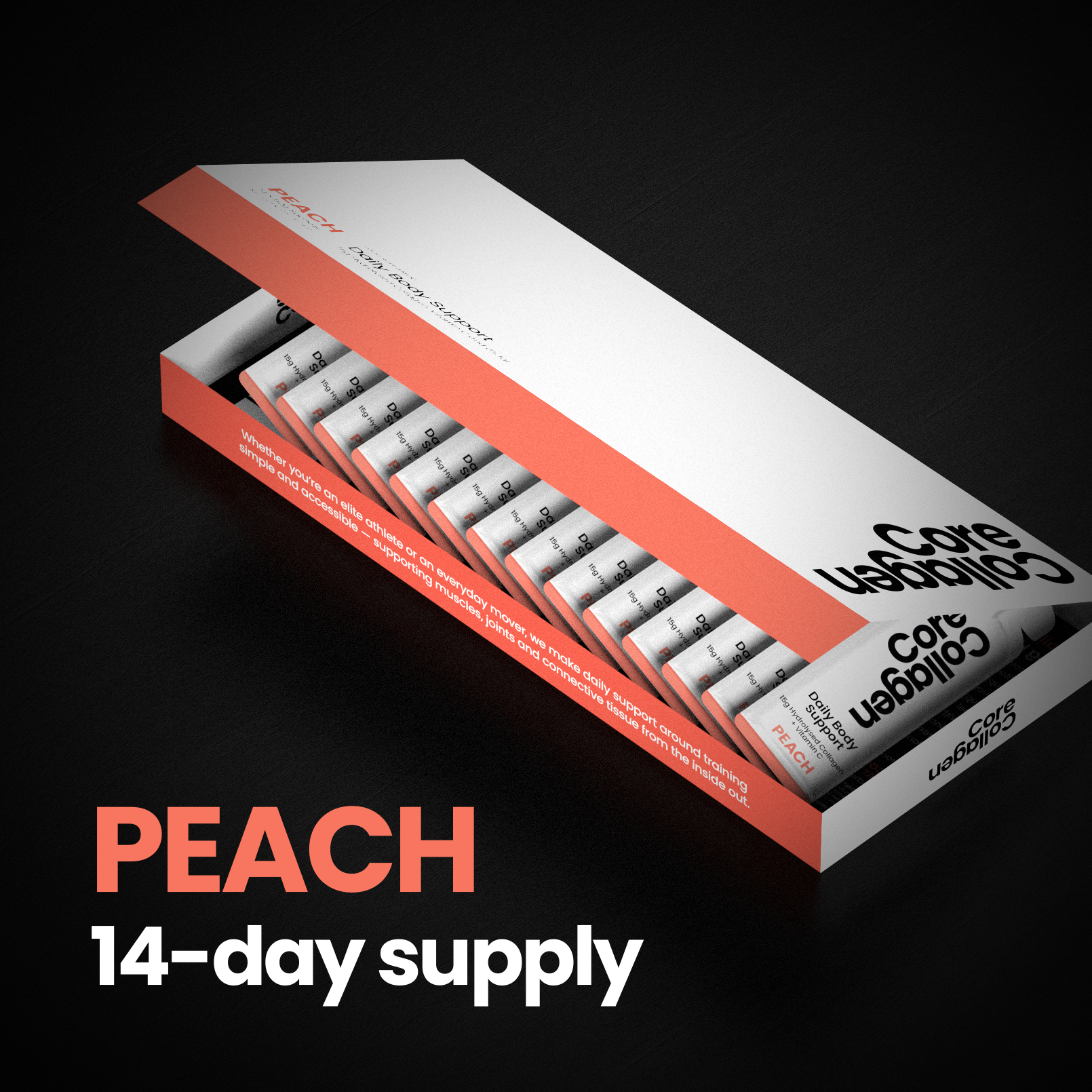 Daily Body Support gel – Peach (14 × 50g Sachets)